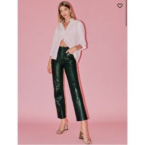 New Reformation Cynthia Veda leather pants sz 4